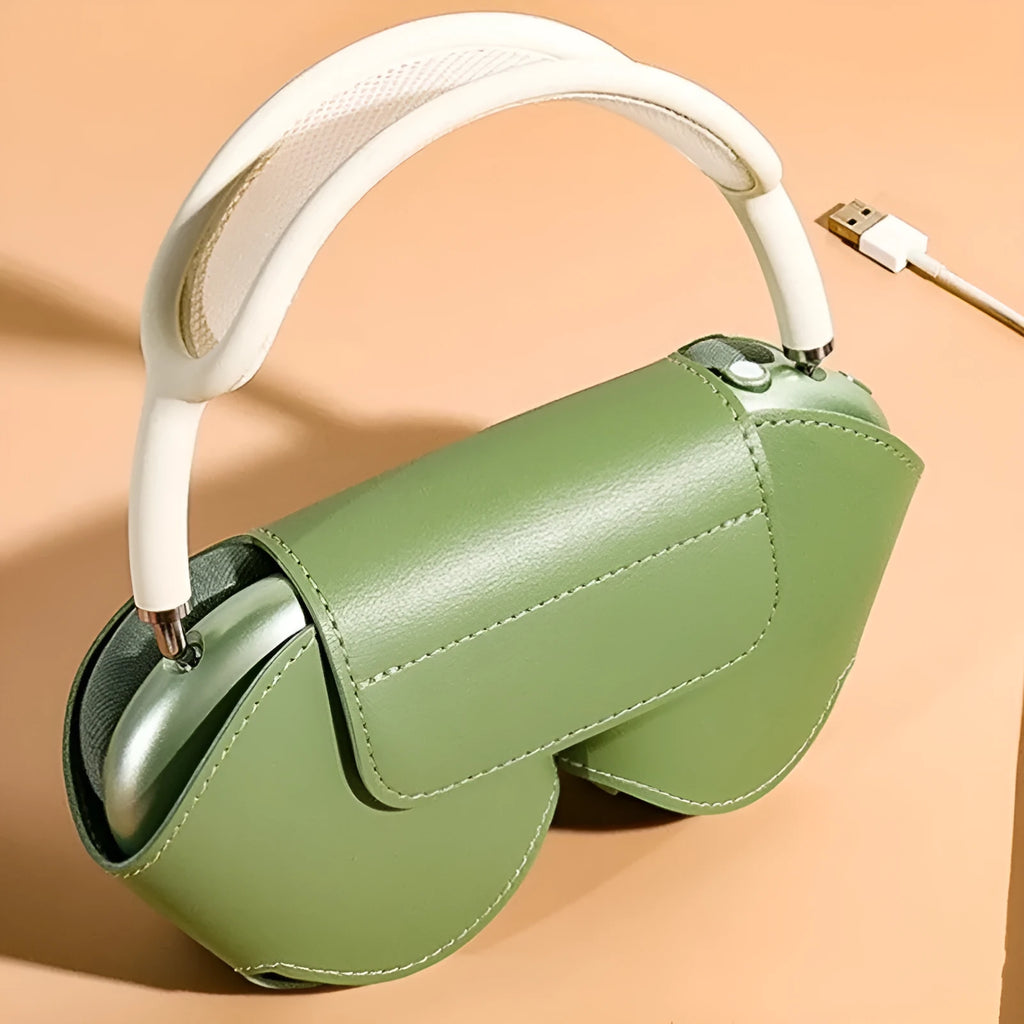 AirPods Max protective cover in PU leather showing five colour options