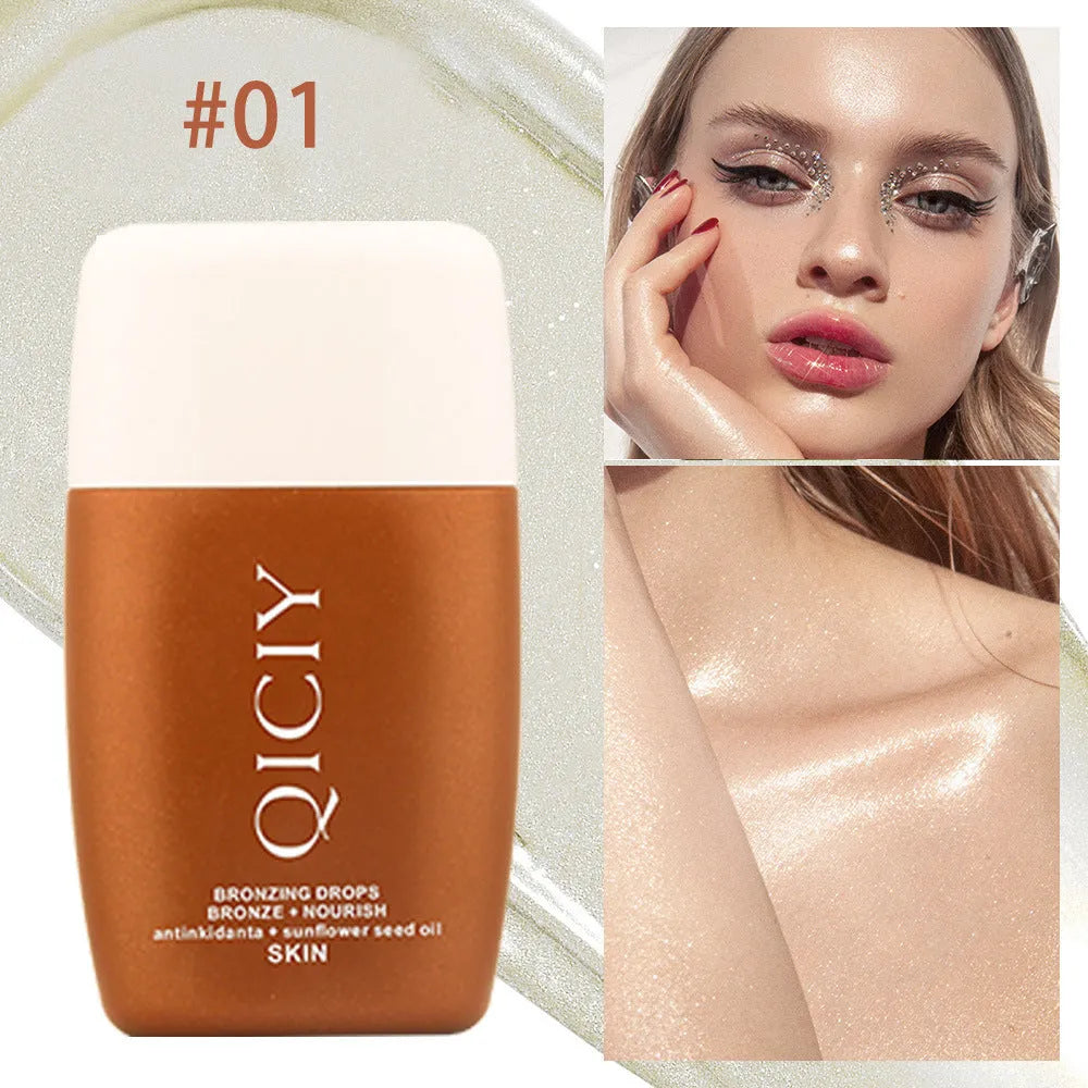 30ml face and body contouring liquid cosmetic bottle for brightening and highlighting in four colour options