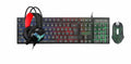 Thunder Wolf T800 wired gaming keyboard, mouse, headset, and mouse pad four-piece set for PC