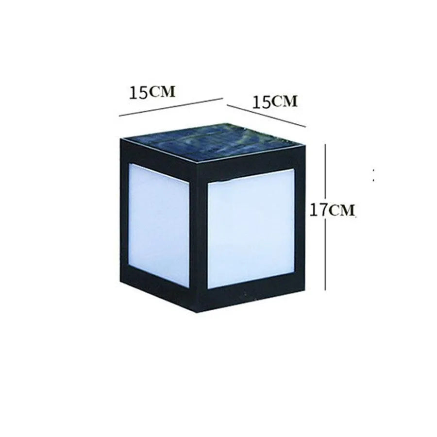 Solar garden lights with LED illumination for outdoor courtyards and tables