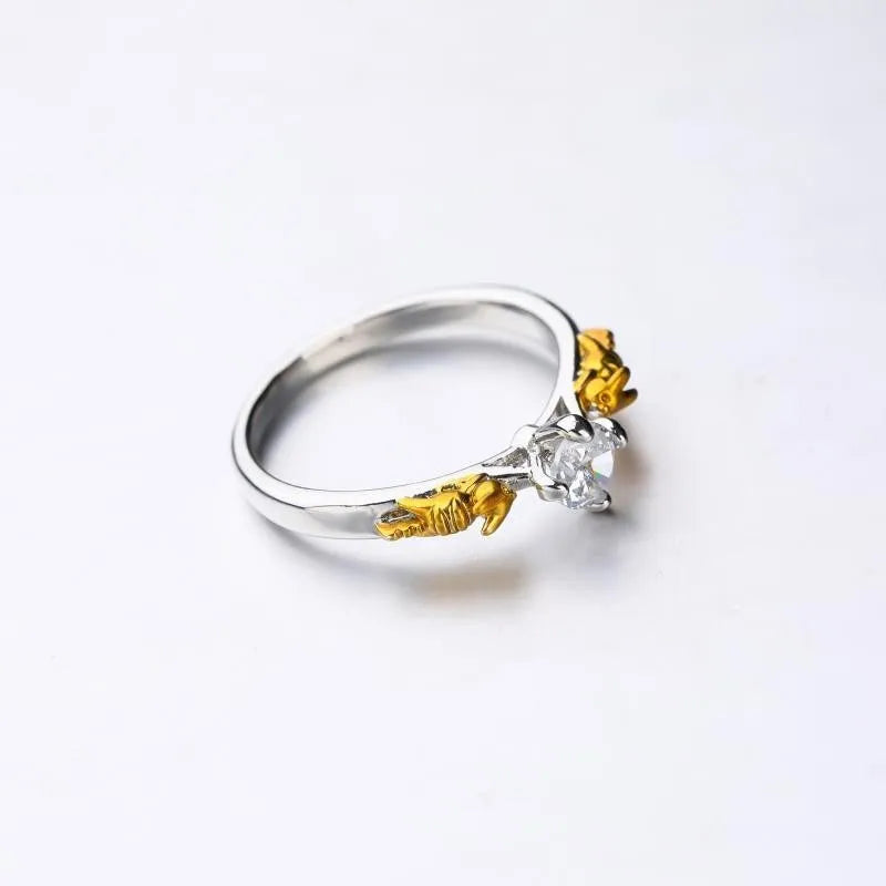 Black gold crown ring for cosplay with detailed modelling and copper construction