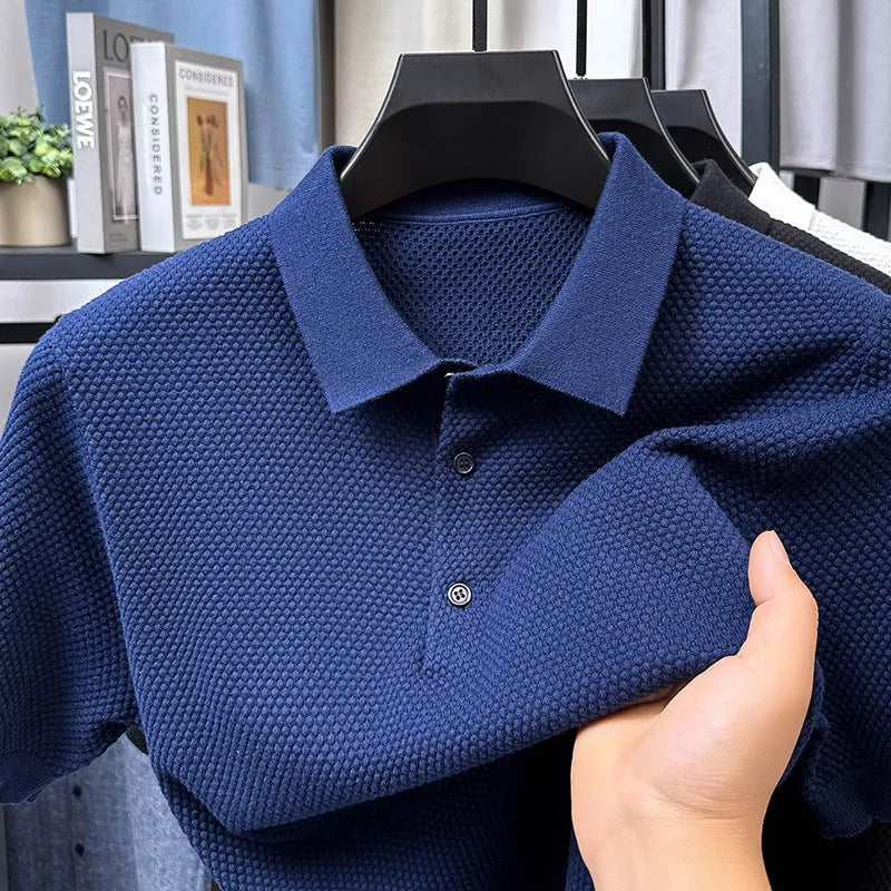 Men's loose fit short sleeve cotton sweater pullover in various colours