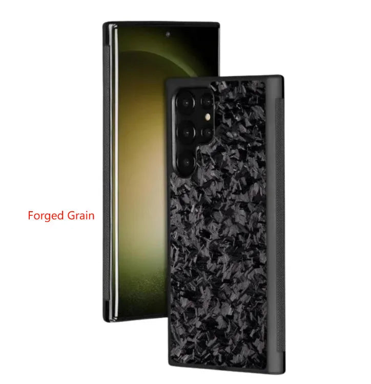 Samsung Galaxy phone case with forged carbon fibre pattern in multiple colour options