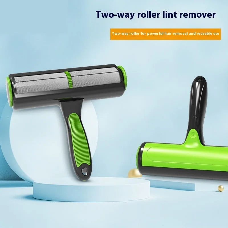Automatic pet hair lint roller for sofa cleaning in green, blue or grey white colours