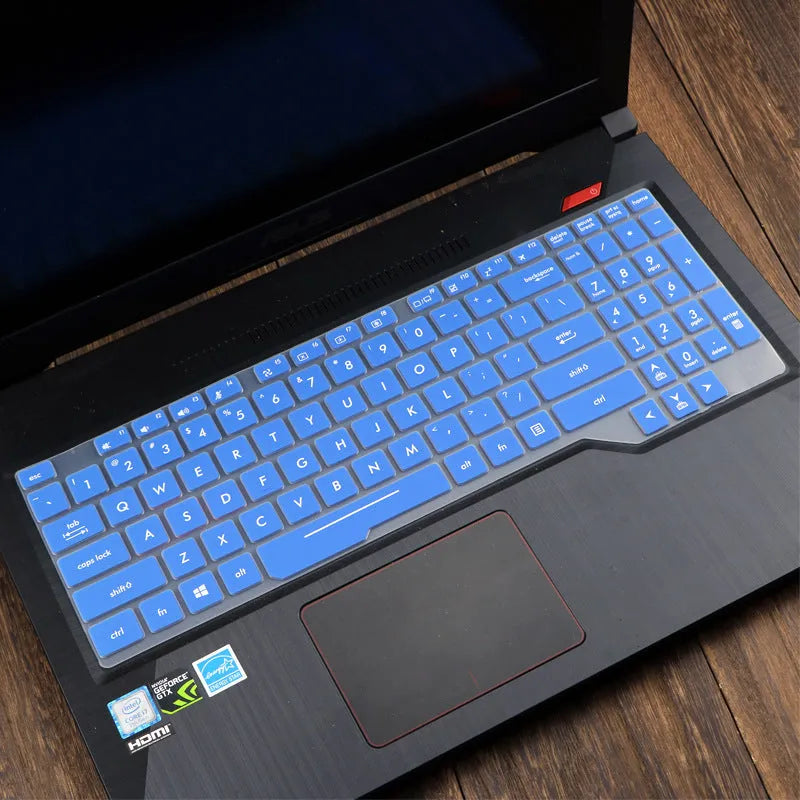 ASUS Flight laptop keyboard protective film cover in multiple colour options on a laptop.