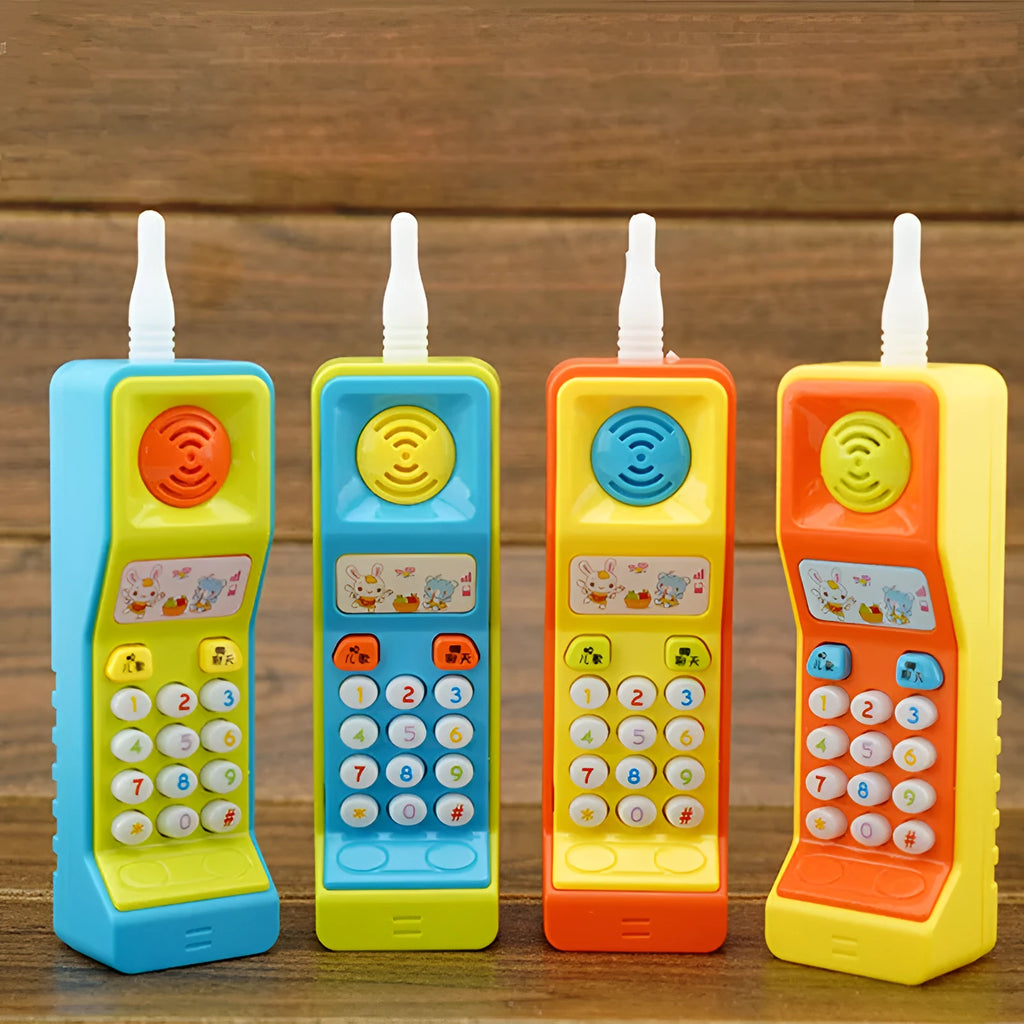 Children's educational electronic toy with cartoon animal design and sound and light features