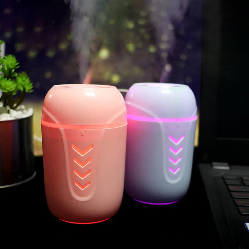 X3 portable car humidifier in columnar design with blue colour option showing mist outlet