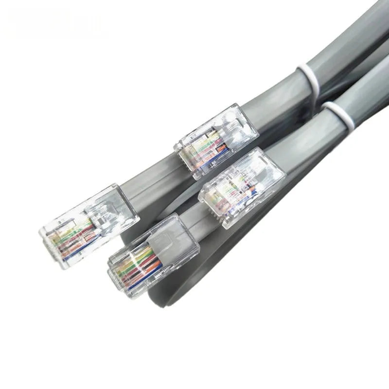 Silver grey CAT6 Ethernet cable with RJ45 connectors measuring 2 metres in length