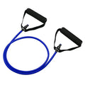 TPE chest expander exercise equipment with adjustable tension rope in yellow, green, red, blue, and black resistance options
