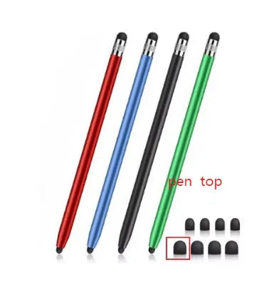 Metal two-in-one touch screen pen for tablets and smartphones in multiple colour options