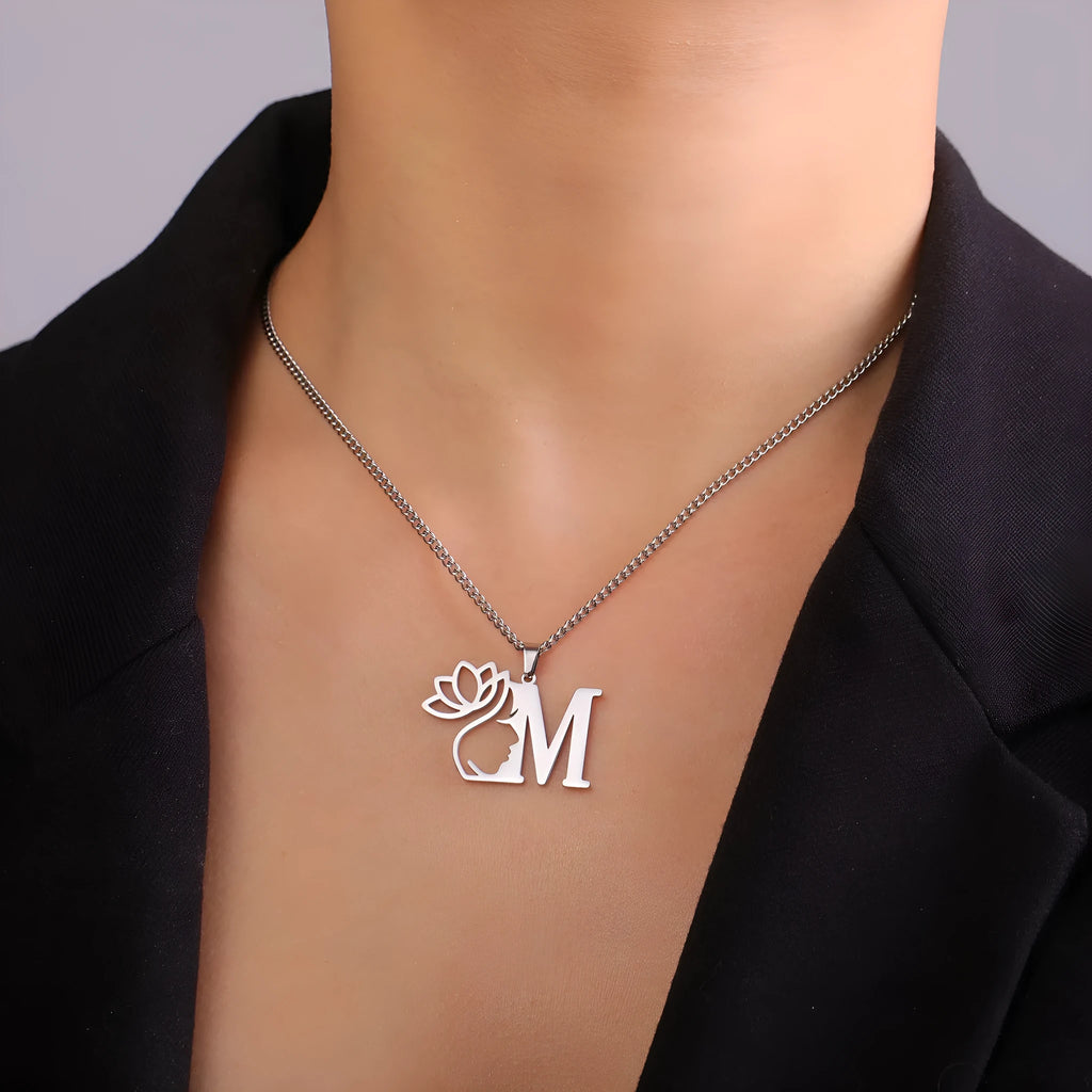 Stainless steel cross chain necklace with electroplated finish and single pendant