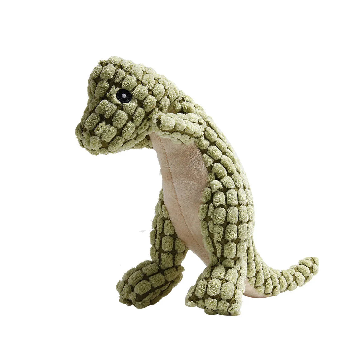 Grey dog chew toy with sound measuring 35cm long for separation anxiety relief and bite-resistant chewing