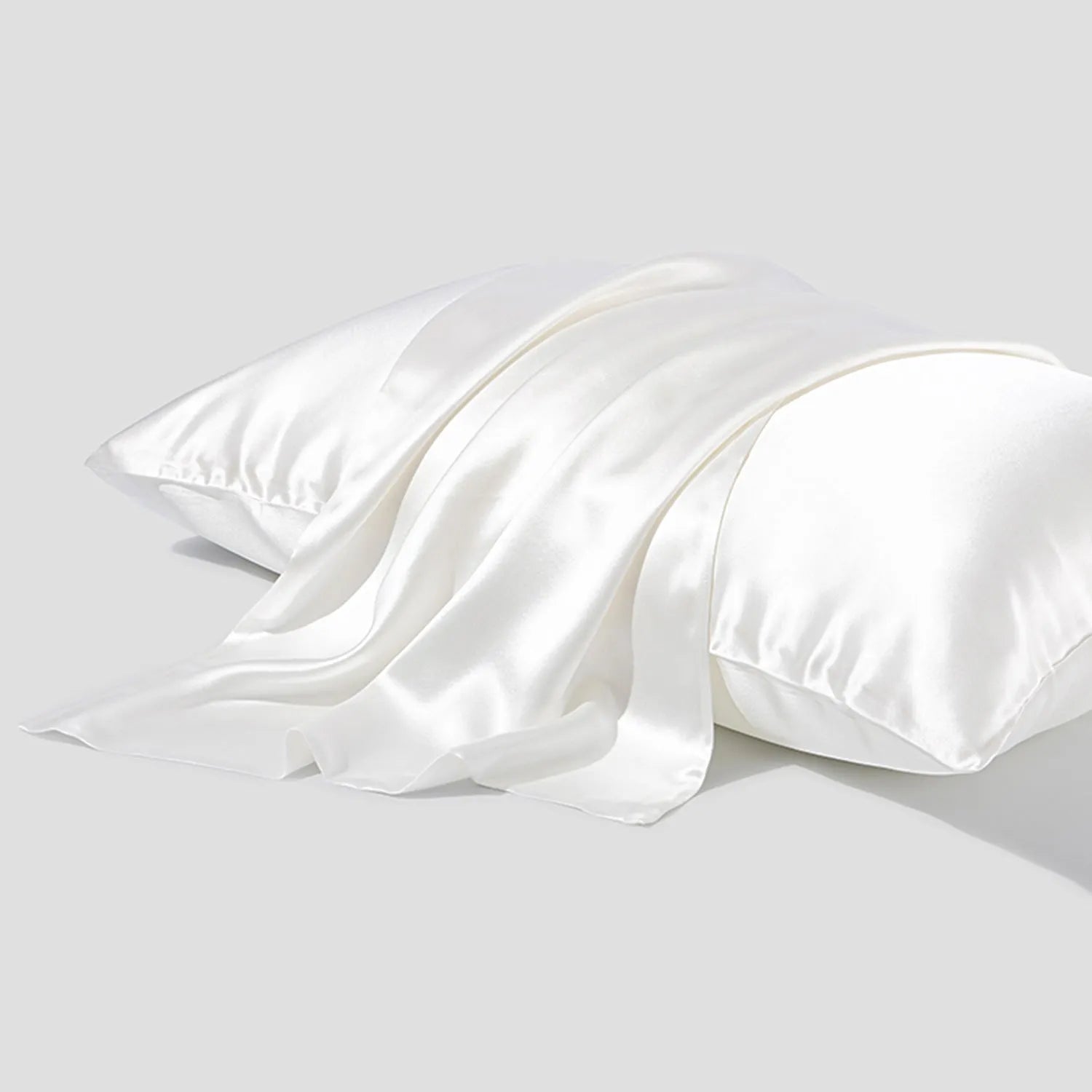 Dark grey mulberry silk pillowcase with envelope closure in modern simplicity style