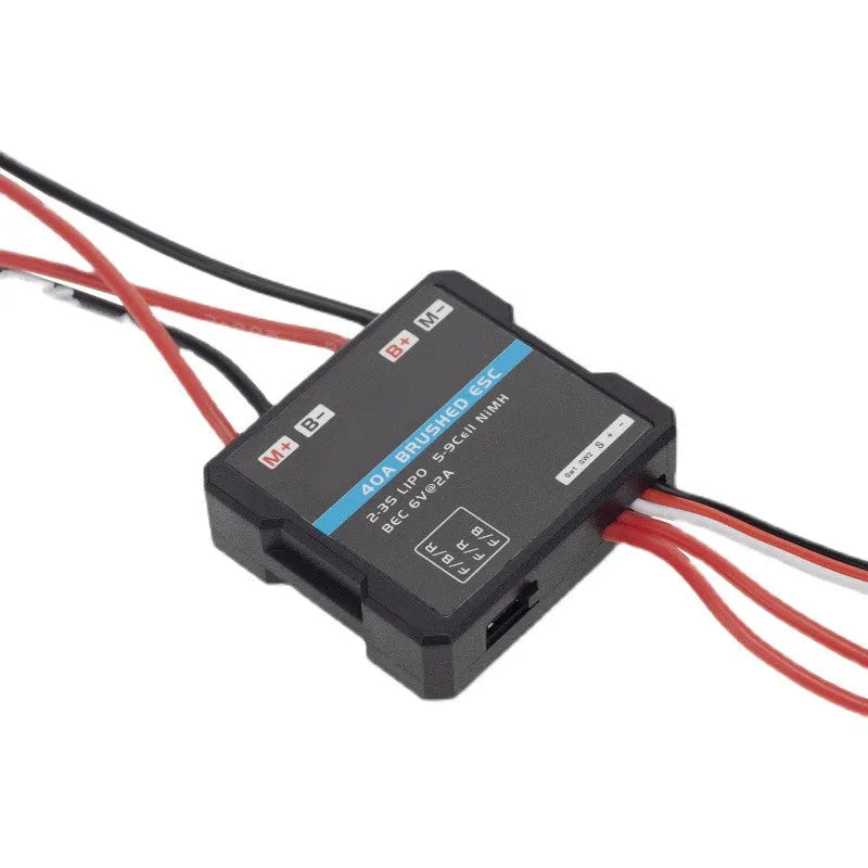 Small Boat 40A miniature brushed electronic speed controller for RC vehicles in colour G500.