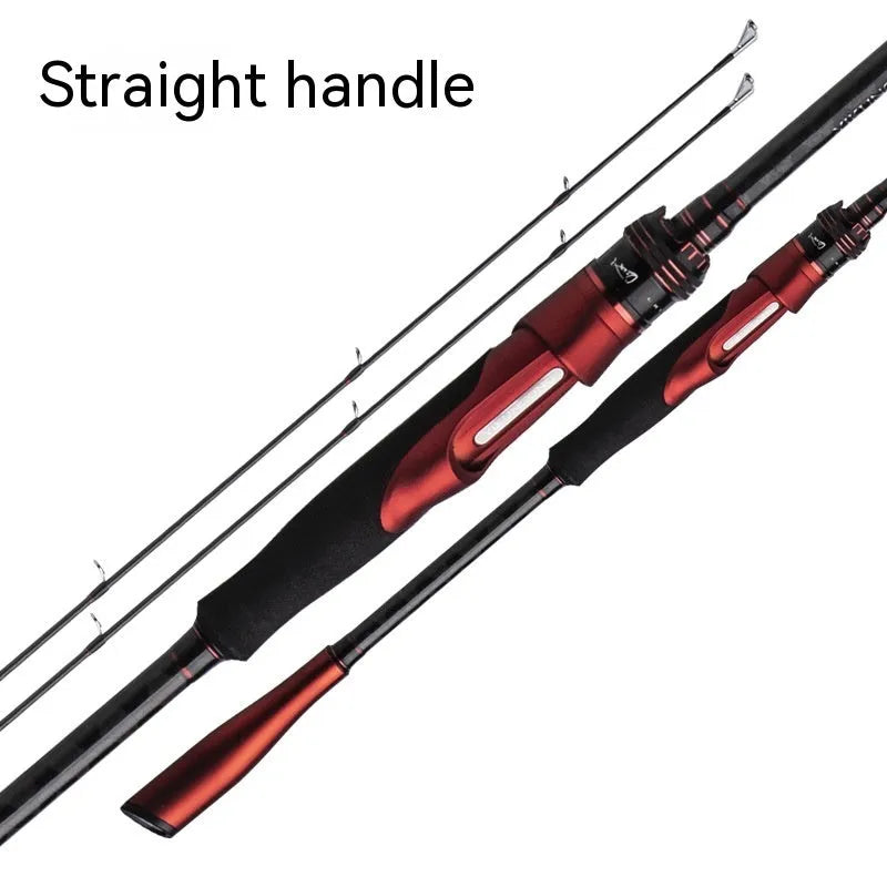 Carbon straight handle or pikestaff ultralight lure fishing rod in 210cm or 240cm length options