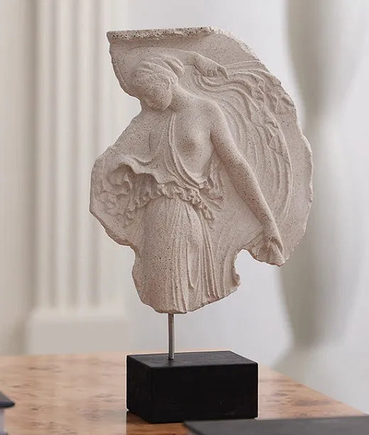 A modern simplicity style wine goddess statue ornament made of synthetic resin, measuring 35 cm tall.