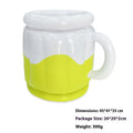Yellow inflatable PVC ice bucket for outdoor drink cooling at parties and beaches