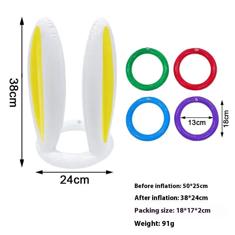 PVC inflatable throwing toy showing octopus, antlers, witch hat, spider, Santa Claus, and rabbit ear styles for Ghost Festival games