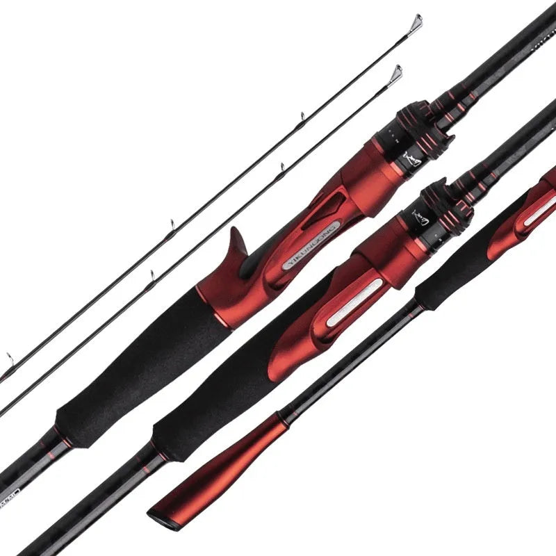 Carbon straight handle or pikestaff ultralight lure fishing rod in 210cm or 240cm length options