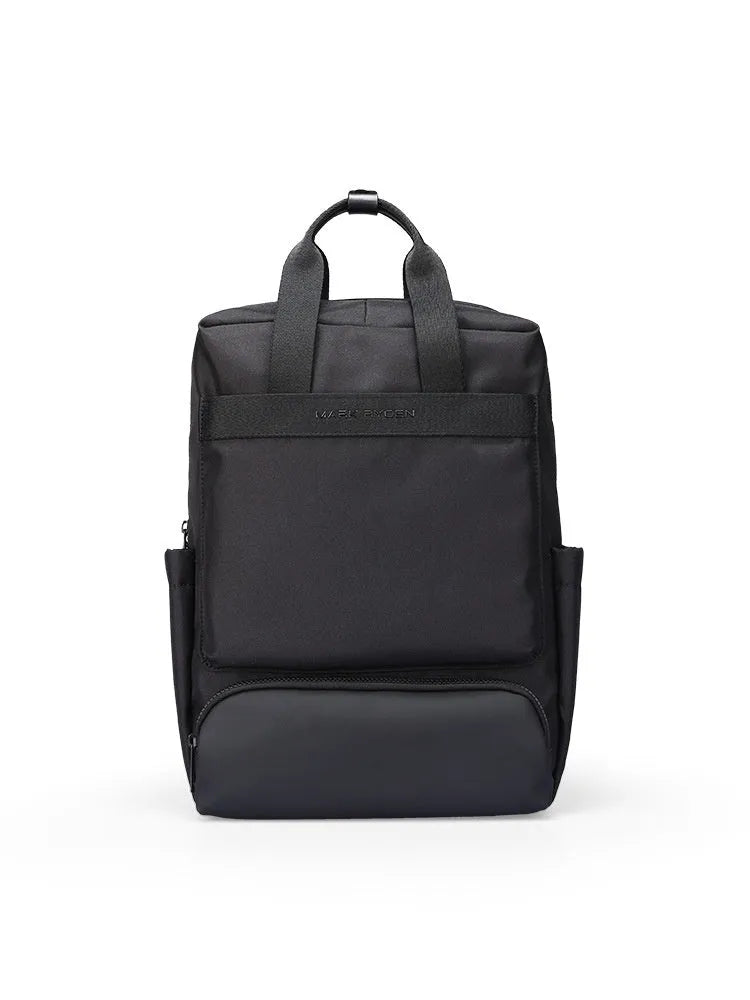 Elegant black computer backpack with Oxford cloth exterior and 20-35L capacity