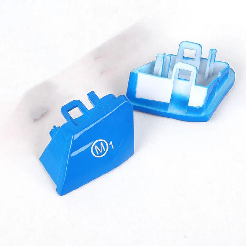 BMW steering wheel M1 and M2 mode button replacement accessories in red and blue colours