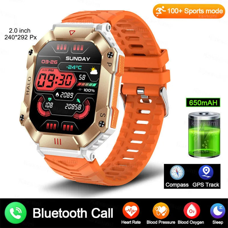 Android smart watch for women with GPS, titanium case, and a selection of band styles on display.