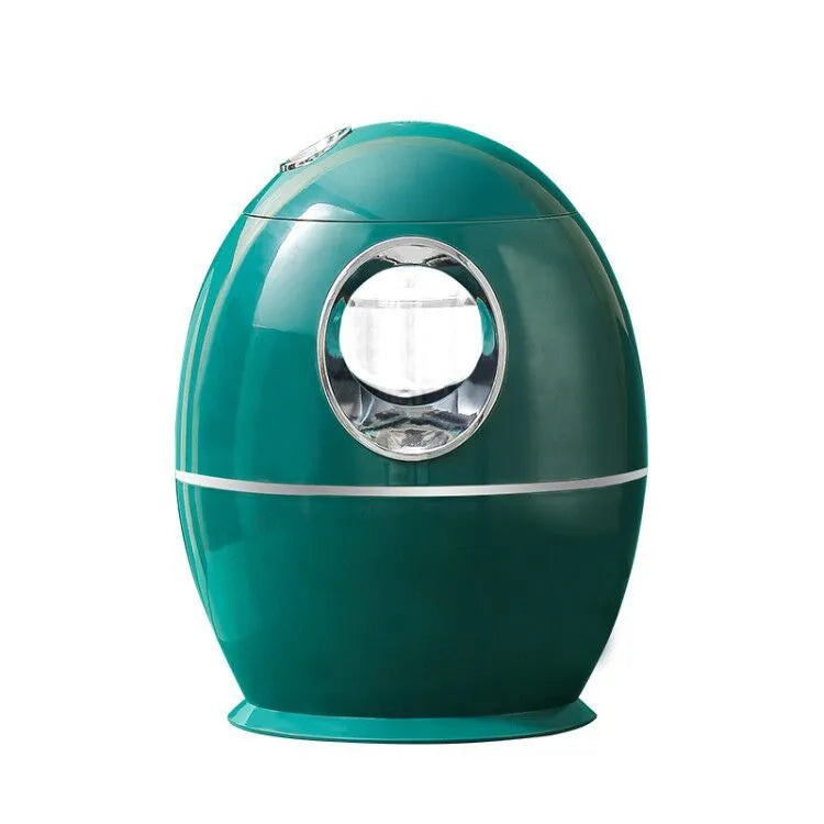 Small round white USB aromatherapy humidifier with 800ml tank showing dimensions 161x104x205mm