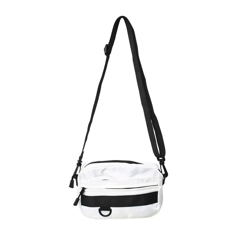 Men's nylon messenger bag in street trend style with compact dimensions