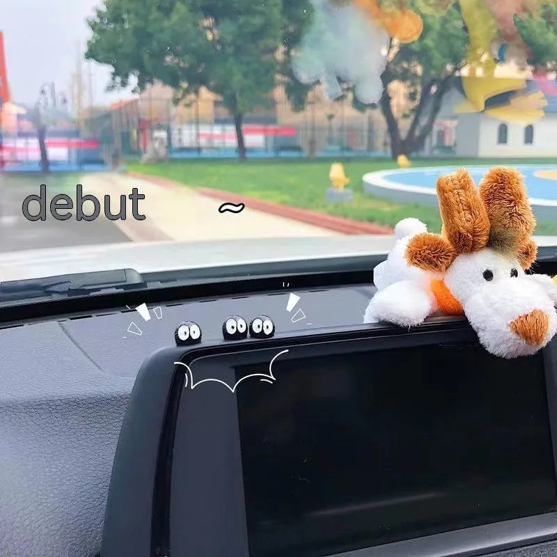 Small resin briquette car decoration with traceless tape for interior attachment