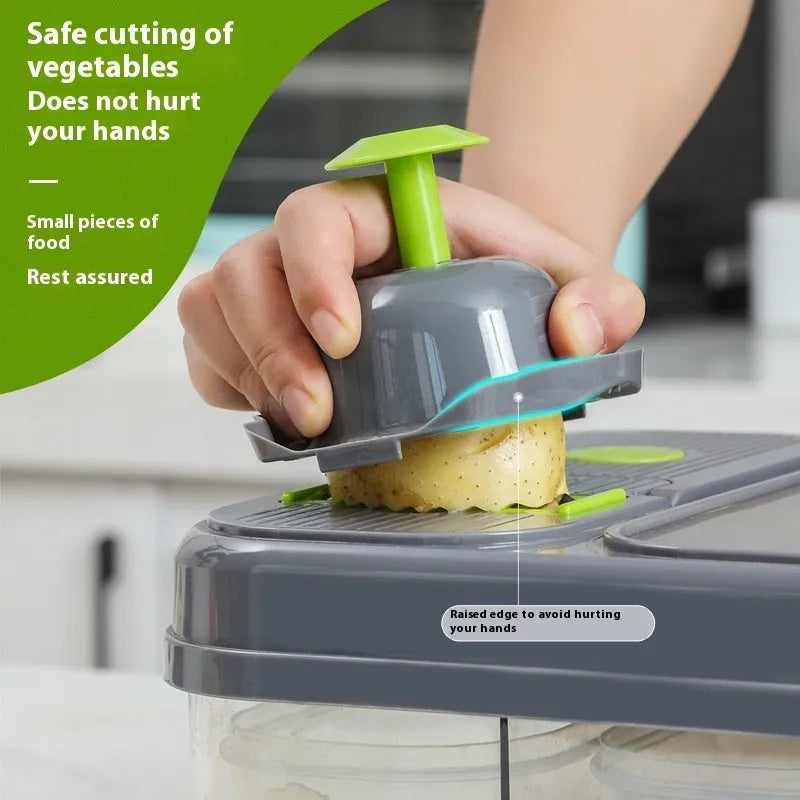 Stainless steel cutting board with shredder and wire cutter, 43x13.5x30cm, compact kitchen tool
