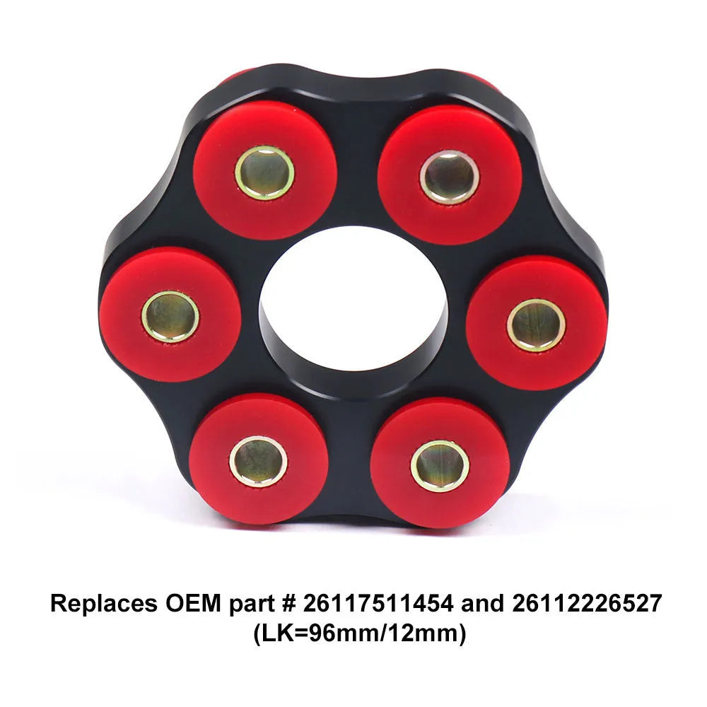 Red polyurethane and aluminium BMW drive shaft connecting plate bracket for E46 E36 E30 models