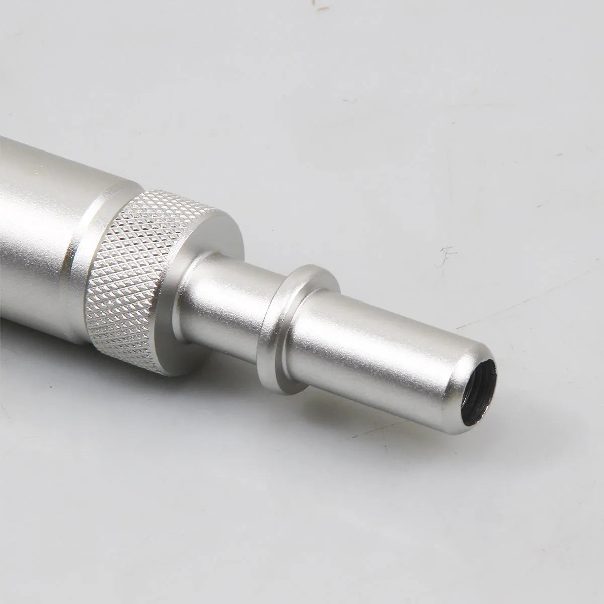 Silver metal transmission refuelling joint VAS6262-9 for automotive MTF fluid changing