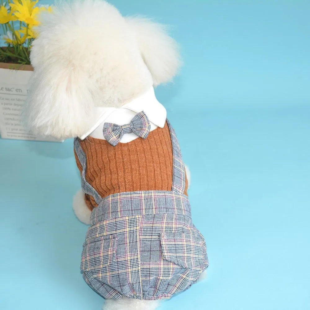Dark blue or orange cotton dog suit shirt for small to large dogs, sizes S to 2XL