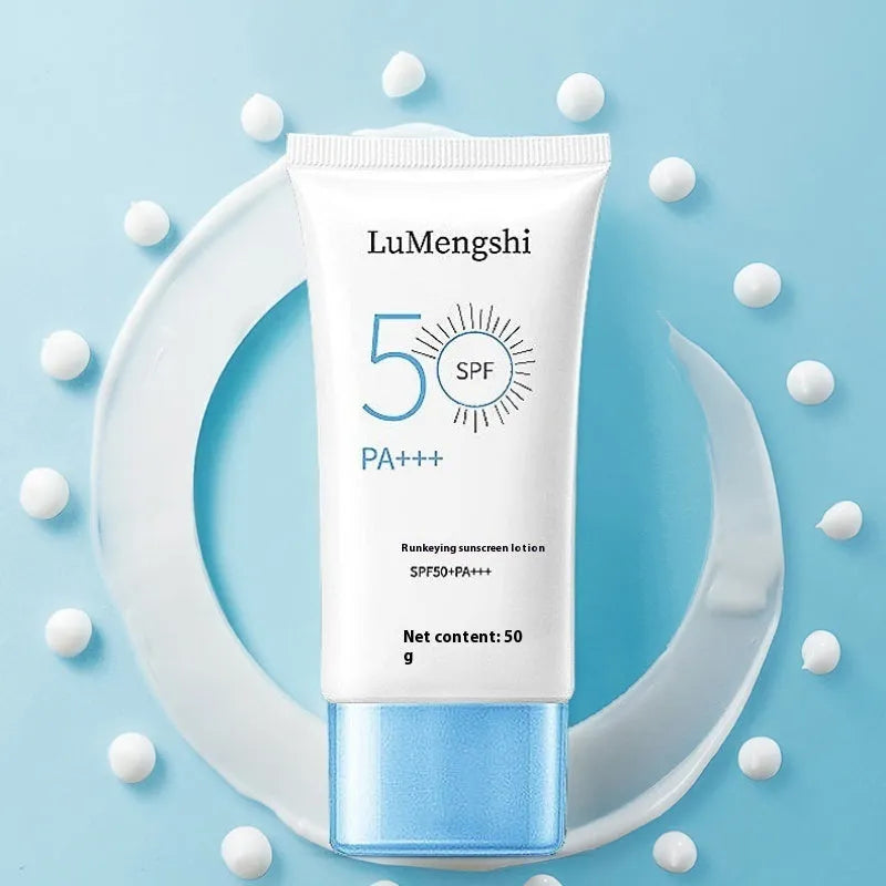 Sunscreen moisturising whitening isolation refreshing cream 50g tube white packaging