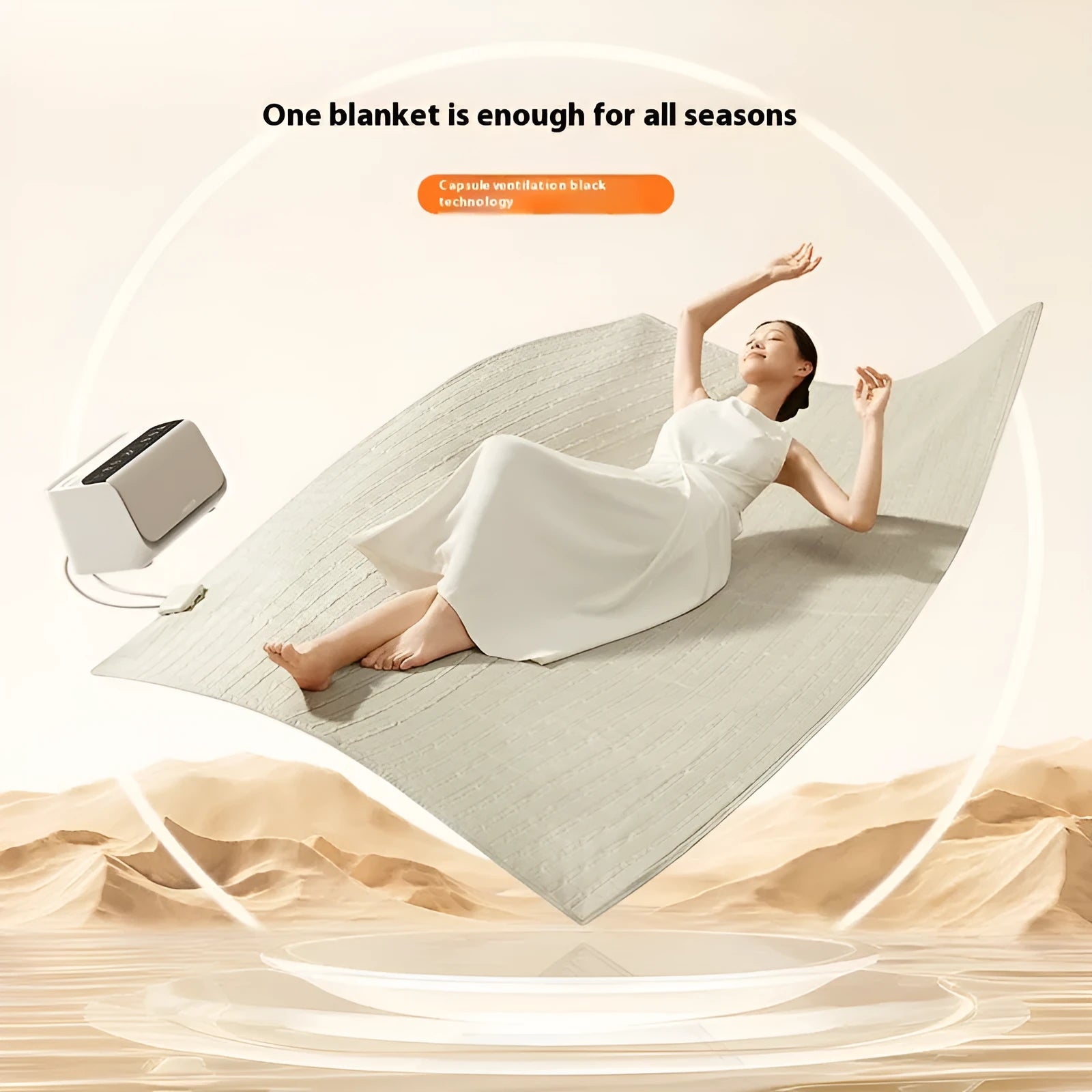 White plumbing electric water blanket with smart host control for pipe heating applications
