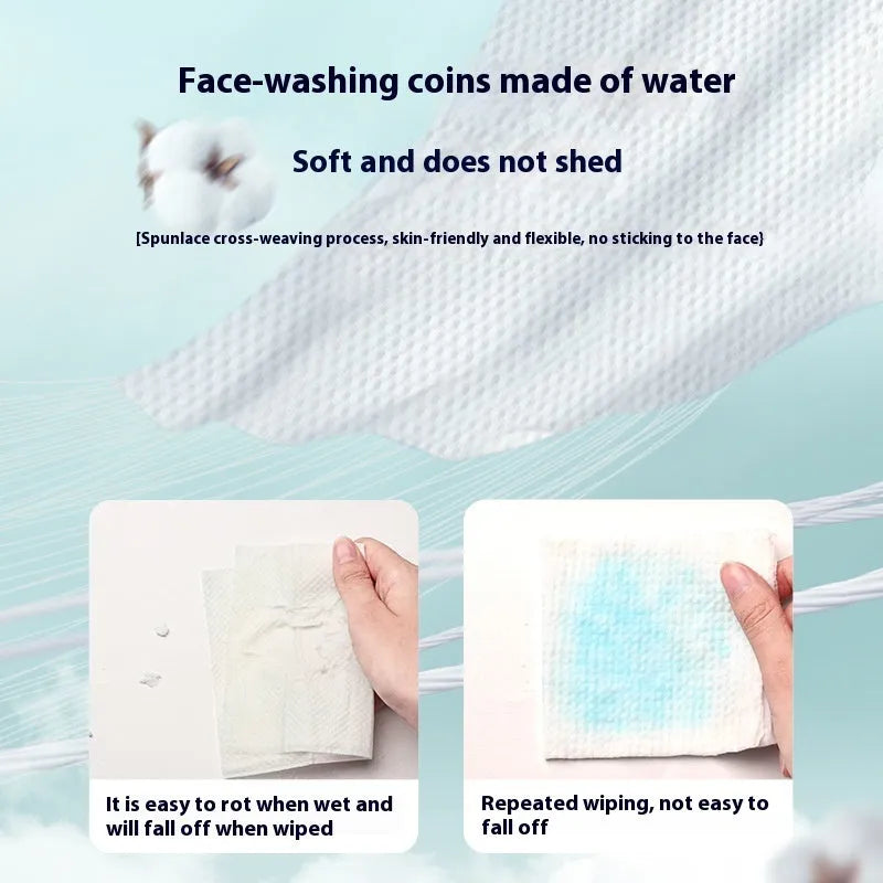 Disposable face cloth roll with hanging removable design containing 100 thickened sheets