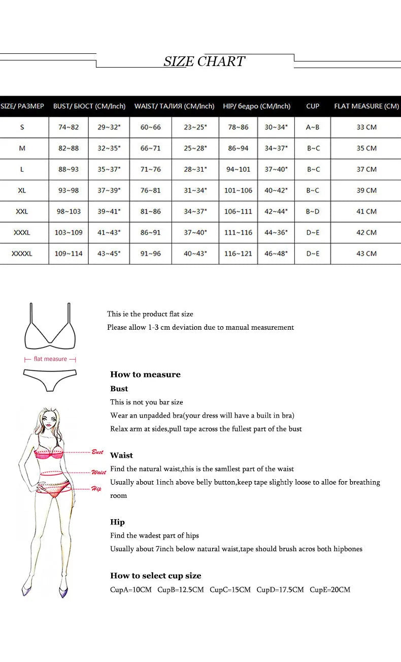 Three-piece backless push up bikini set in solid colour with top, panties and skirt components