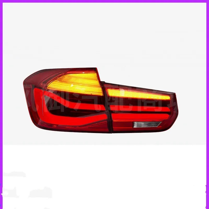 Modified LED tail light assembly for 2012-2015 BMW 3 Series in smoked black housing
