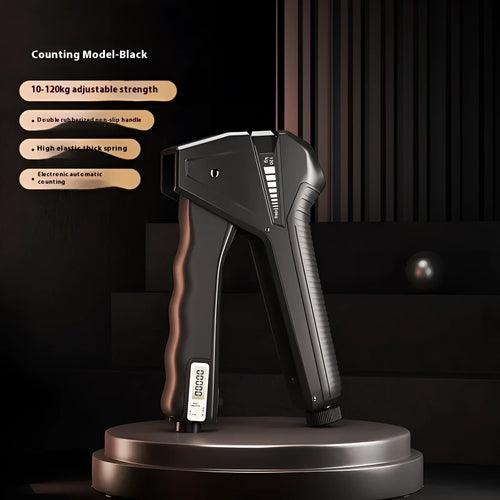 Adjustable hand exercise gripper with mechanical counter in multiple colour options