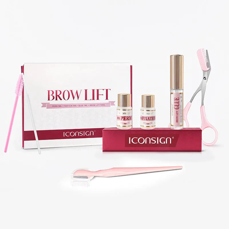 Pink eyebrow quick ironing perm set complete kit for brow styling