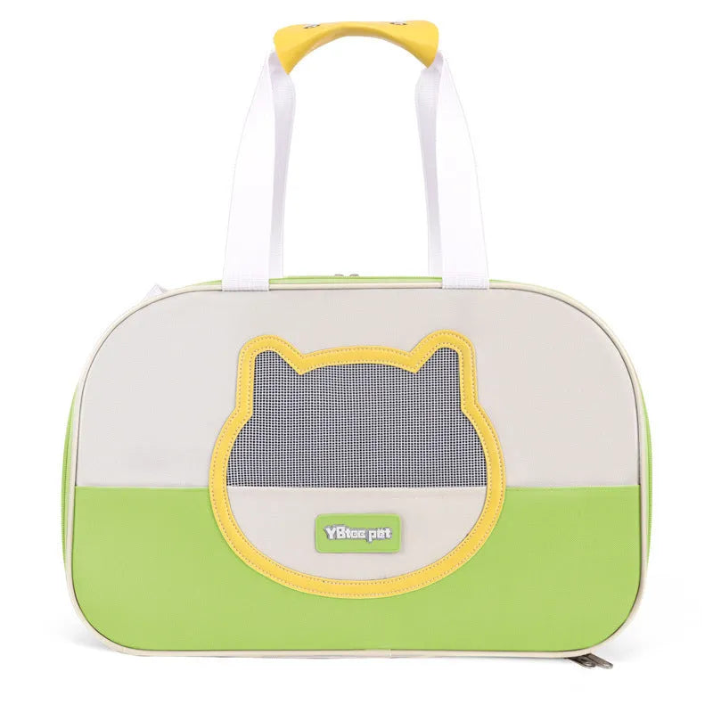 Outdoor portable foldable cat backpack in Oxford cloth with 15 jin capacity shown in blue colour option