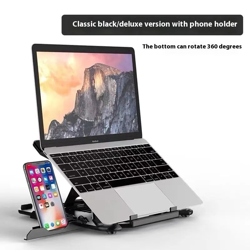 ABS plastic laptop cooling bracket in black or white with 300x200mm platform