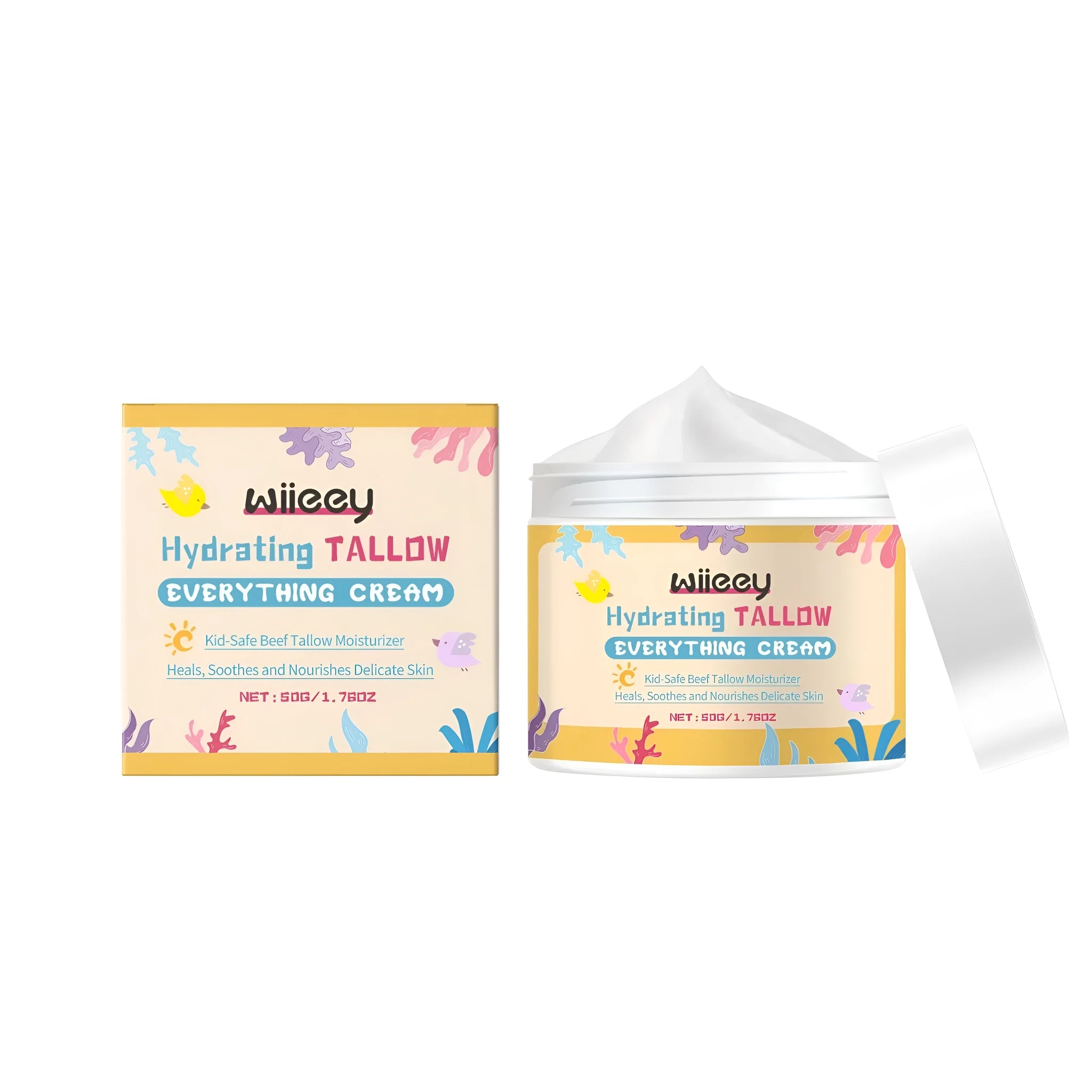 50g hydrating tallow moisturising cream with shea butter and allantoin for dry skin