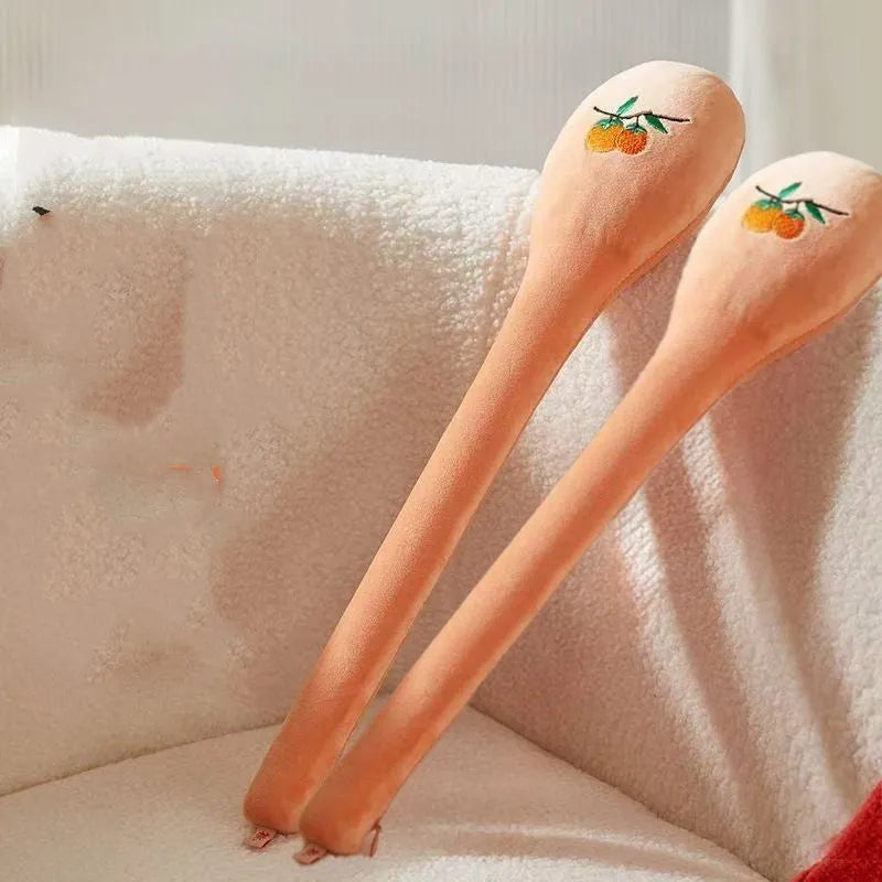 48 cm persimmon coloured back percussion massage stick with zipper detail