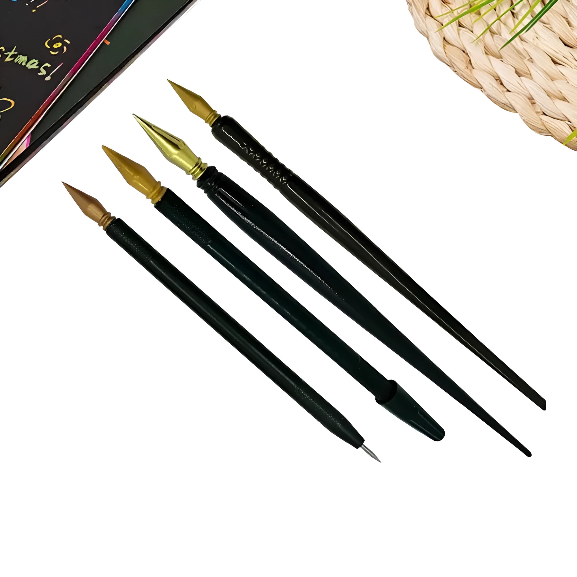 PS plastic scratch art pen for children's drawing activities on scratch paper