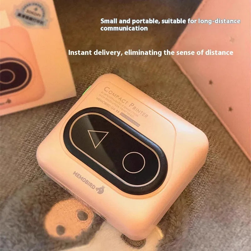 Compact Avocado Green Bluetooth mini thermal printer for mobile phone photo and text printing