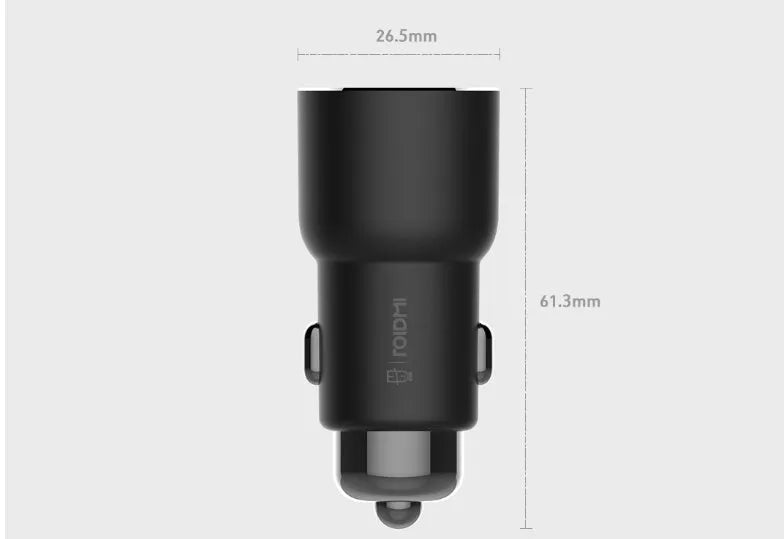 Black Ruimi 3S Music Bluetooth Car Charger with USB output for vehicle mobile device charging