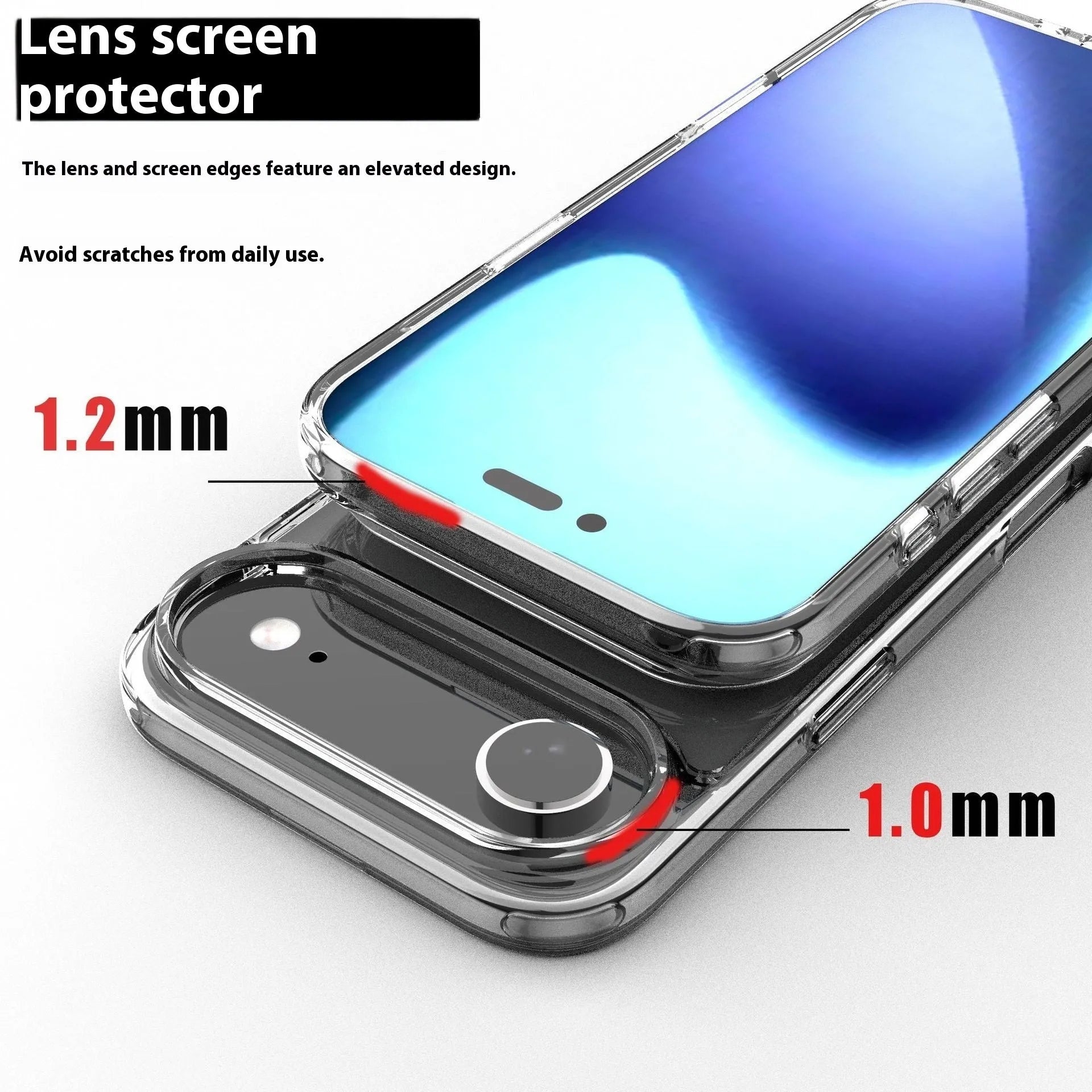 Transparent magnetic phone case for iPhone 17 series models on a plain background