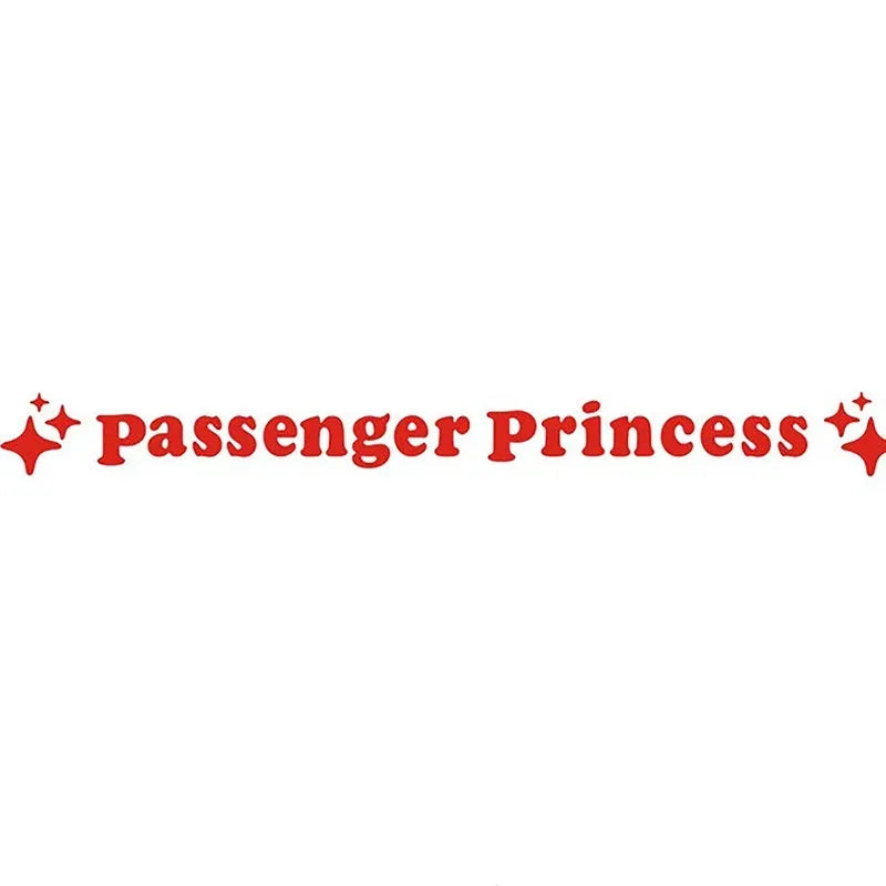 Passenger Princess rearview mirror decorative sticker measuring 12.5cm in multiple colour options