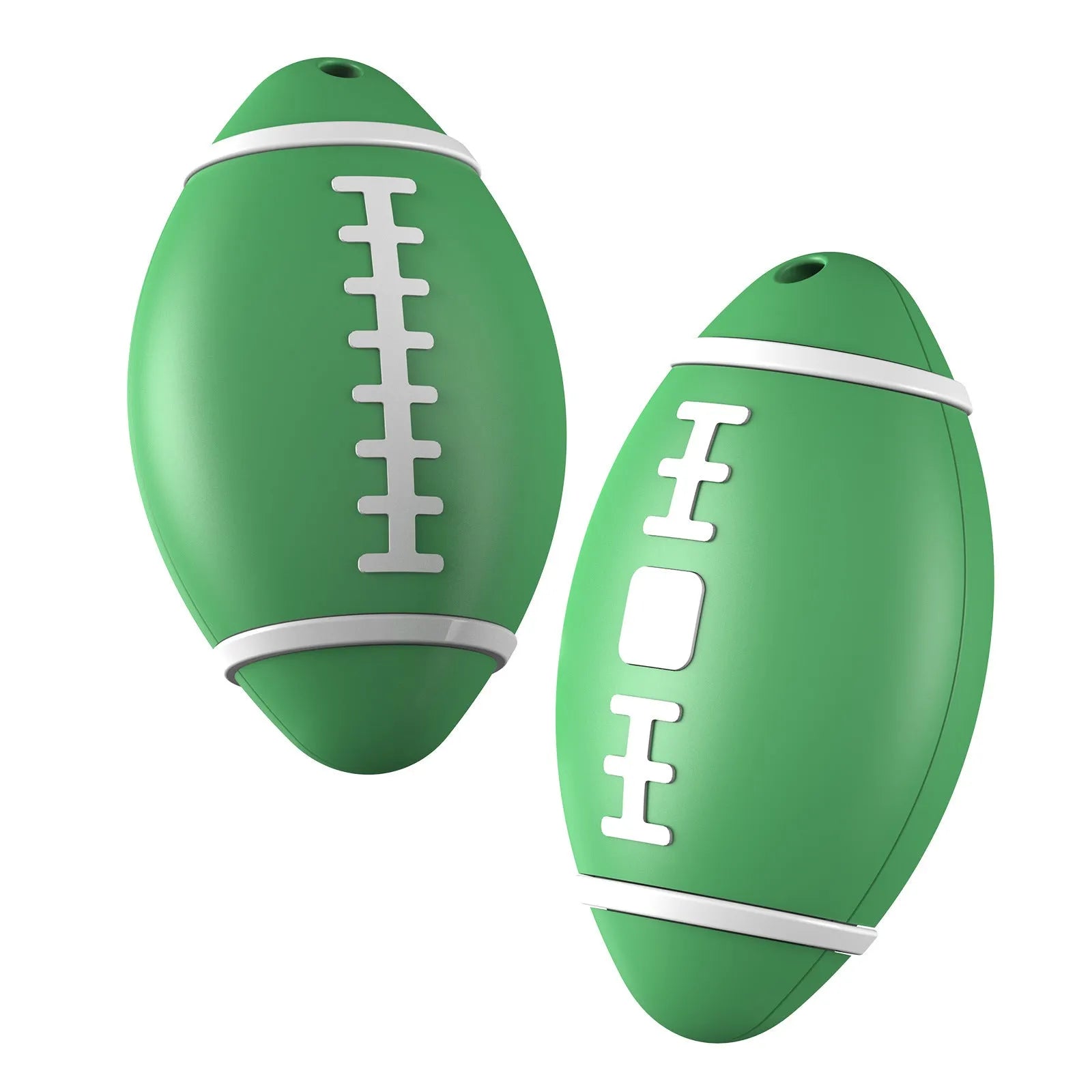 F06 Rugby style anti-loss alarm device in black, measuring 31.8mm across.